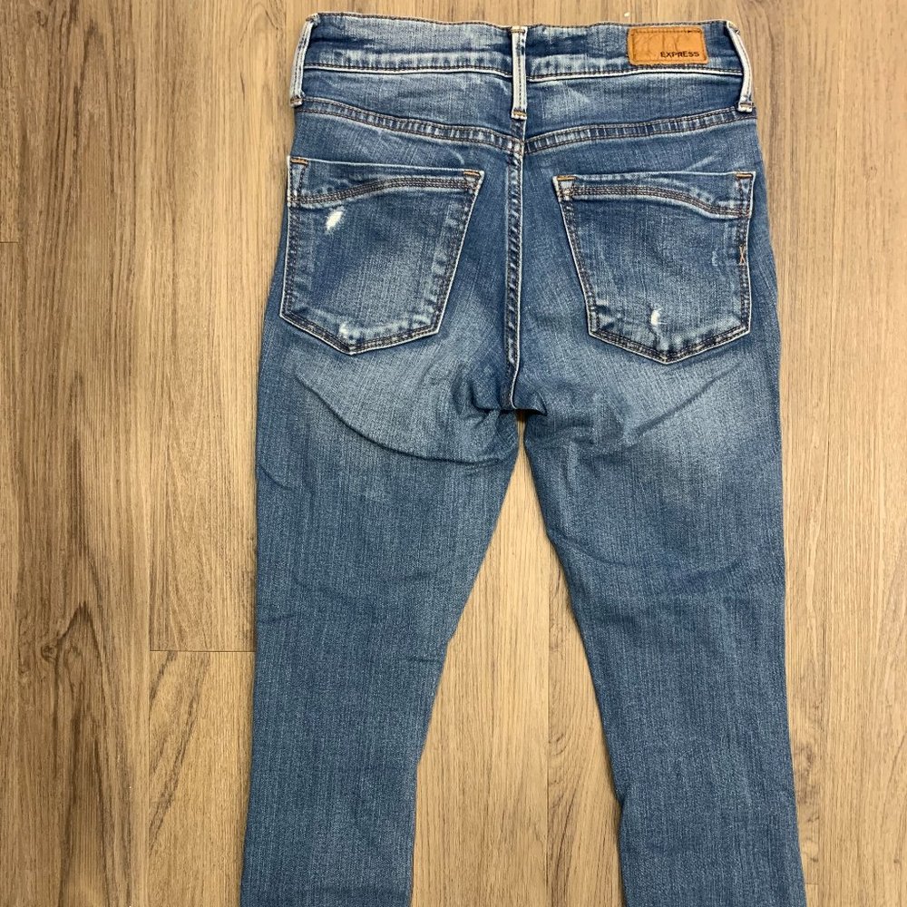 Express Distressed Jeggings Size 00S - Picture 2 of 3